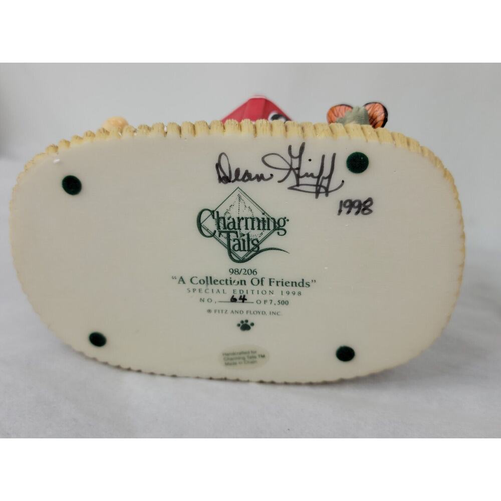 Charming Tails Fitz & Floyd A Collection of Friends Signed Dean Griffin 1998 - Picture 6 of 7